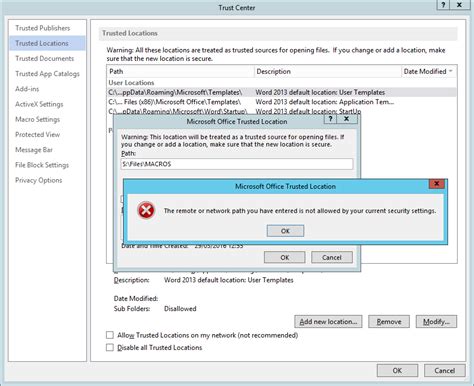 To Remove Allowed App in Windows Defender Firewall Settings. . The path you have entered cannot be used as a trusted location office 365